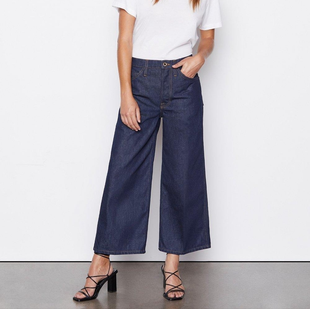 Frame le italien wide crop jeans